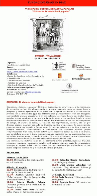 Simposio El vino en la mentalidad popular