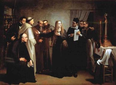 Mariana Pineda en capilla (1862 Juan Antonio Vera Calvo)